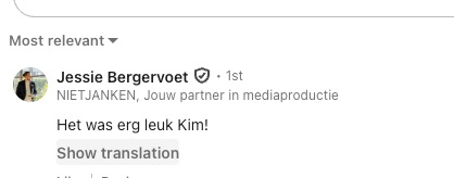 Reactie van een bezoeker over het event van Achterhoekse Marketeers op 16 september 2026
