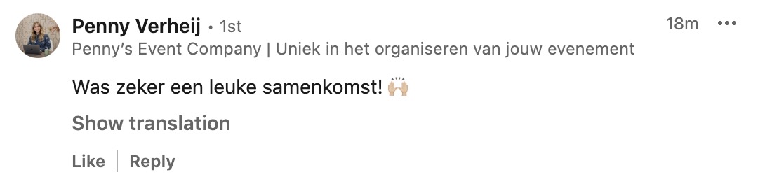 Reactie van een bezoeker over het event van Achterhoekse Marketeers op 16 september 2026